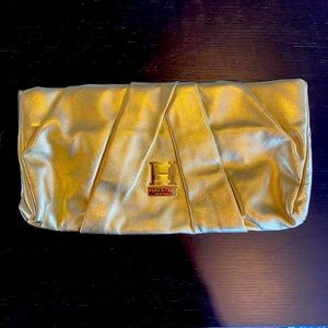 Halston Heritage large gold clutch
